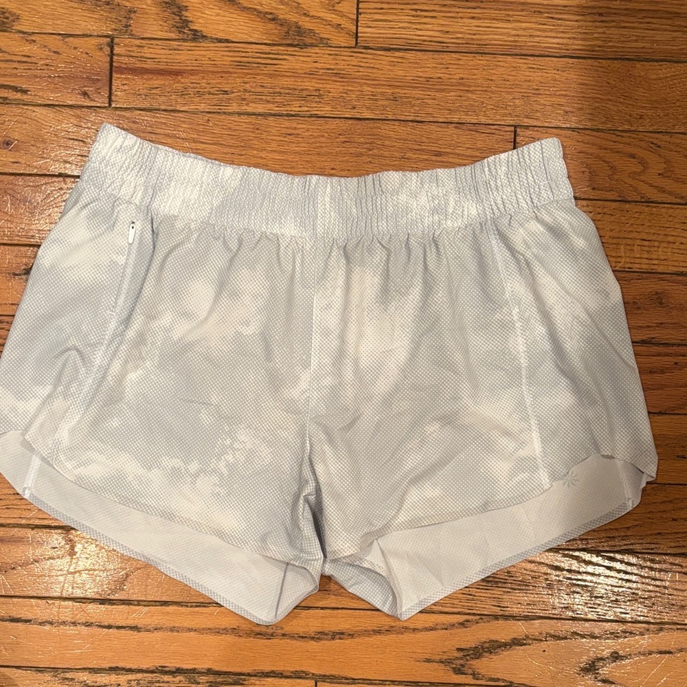 Athleta Beige and Light Gray Printed Shorts